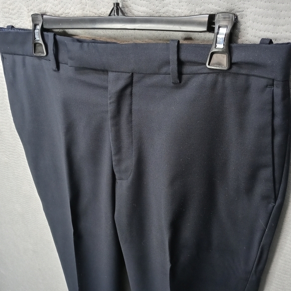 Valenti Uomo men's navy blue polyester dress pants - Picture 4 of 10